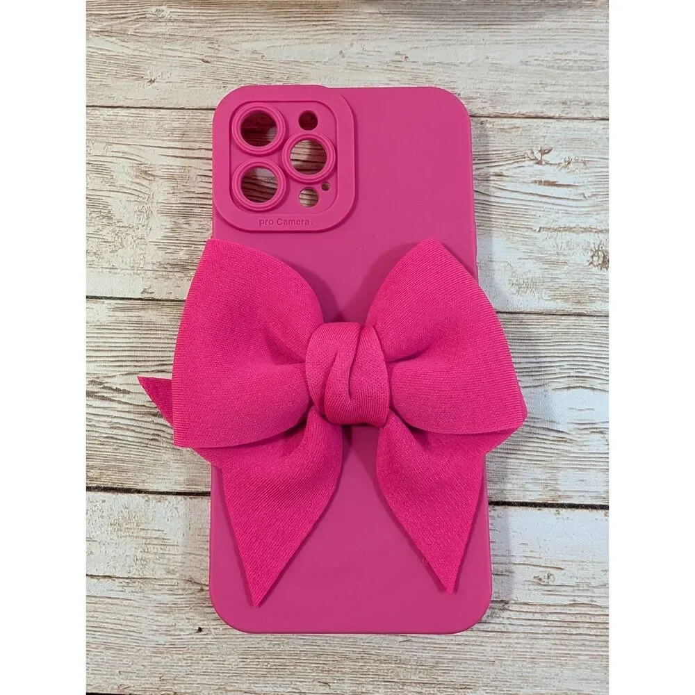 Pink Bow Case for iphone 12 ProMax